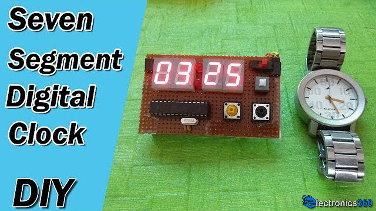 DIY Digital Wall Clock Using Arduino ATMega328p 8-Bit AVR MCU IC