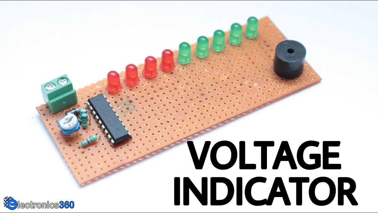 Simple Voltage Level Indicator Using LM3914 Dot/Bar Display Driver | DIY