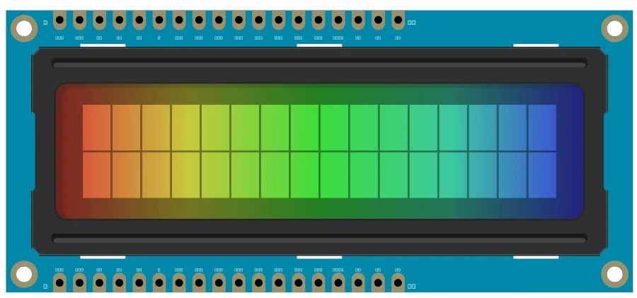 RGB backlight negative LCD 16x2 + extras illustration
