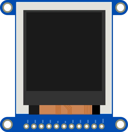 Adafruit 1.44" Color TFT LCD Display with MicroSD Card breakout illustration
