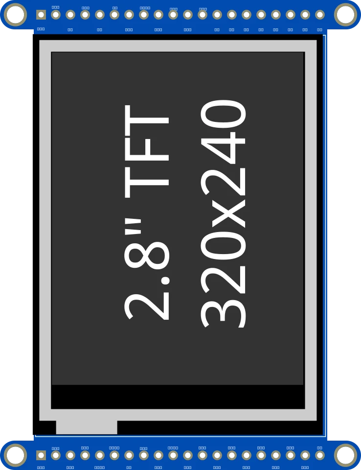 2.8" TFT LCD with Cap Touch Breakout Board w/MicroSD Socket illustration
