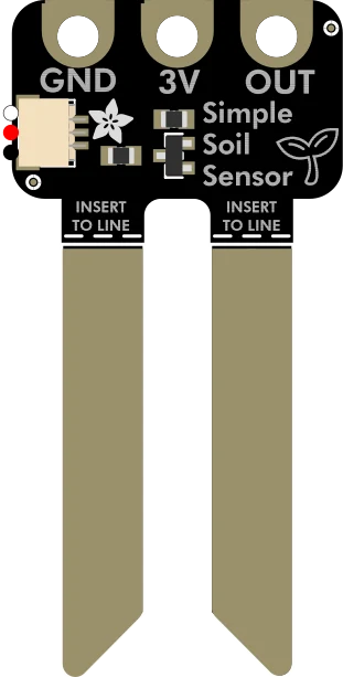 Adafruit Simple Soil Moisture Sensor - For micro:bit, and more illustration