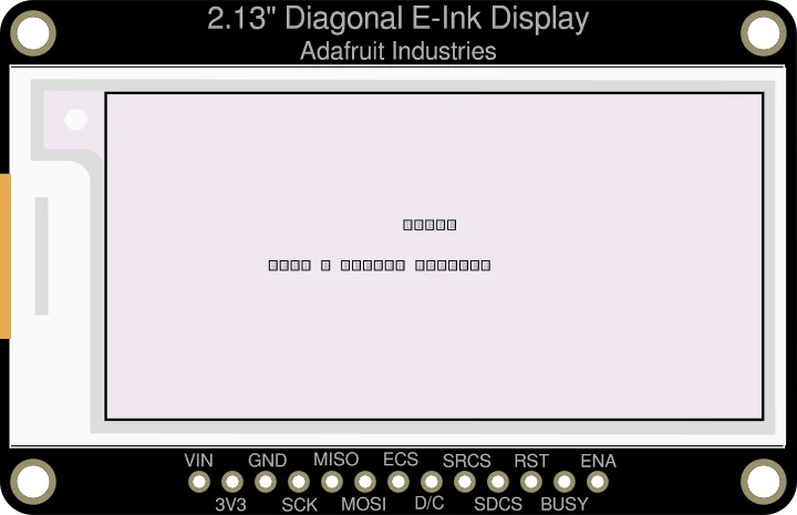 Adafruit 2.13" 250x122 Quad-Color eInk / ePaper Display w/ SRAM illustration