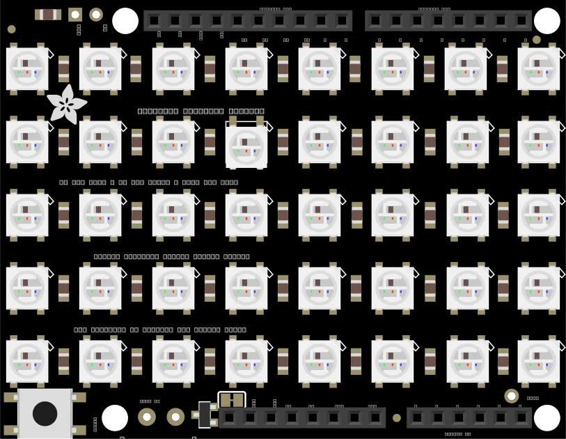 Adafruit NeoPixel Shield for Arduino - 40 RGB LED Pixel Matrix illustration