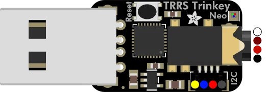 Adafruit TRRS Trinkey - USB Key for Assistive Technology illustration