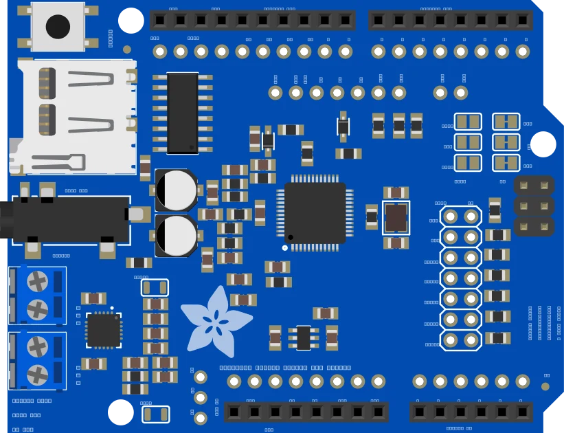 Adafruit "Music Maker" MP3 Shield for Arduino w/3W Stereo Amp illustration