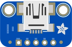 USB Mini-B Breakout Board illustration