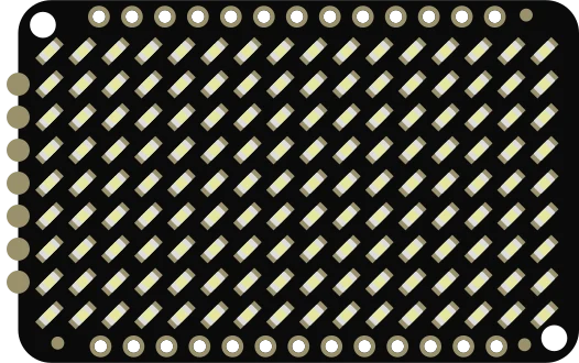 LED Charlieplexed Matrix - 9x16 LEDs - Warm White illustration