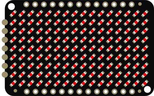 LED Charlieplexed Matrix - 9x16 LEDs - Red illustration