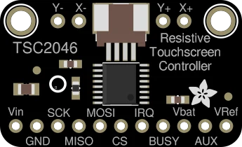 Adafruit TSC2046 SPI Resistive Touch Screen Controller illustration