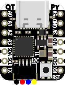 Adafruit QT Py - SAMD21 Dev Board with STEMMA QT illustration