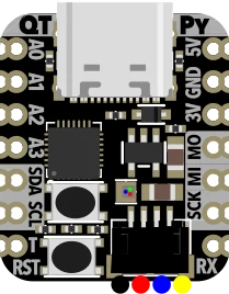 Adafruit QT Py CH32V203 Dev Board with STEMMA QT illustration