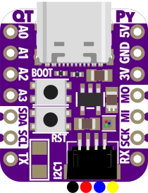 Adafruit QT Py ESP32-S2 WiFi Dev Board with STEMMA QT illustration