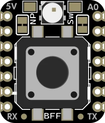 Adafruit IoT Button with NeoPixel BFF Add-On for QT Py and Xiao illustration