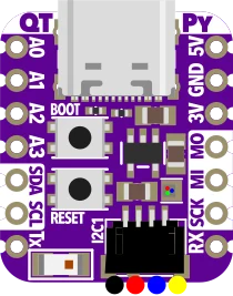Adafruit QT Py ESP32 Pico - WiFi Dev Board with STEMMA QT illustration