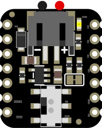 Adafruit LiIon or LiPoly Charger BFF Add-On for QT Py illustration