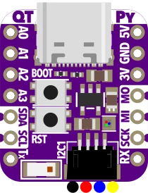 Adafruit QT Py ESP32-S3 WiFi Dev Board with STEMMA QT illustration