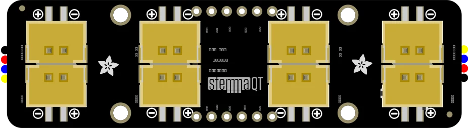 Adafruit LED Arcade Button 1x4 - STEMMA QT I2C Breakout illustration
