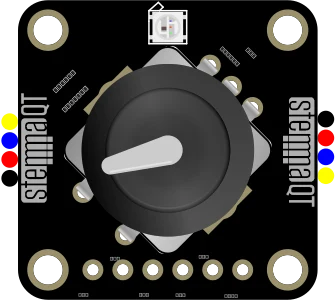 Adafruit I2C Stemma QT Rotary Encoder Breakout with NeoPixel illustration