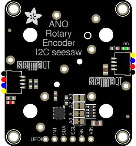 Adafruit ANO Rotary Navigation Encoder to I2C Stemma QT Adapter illustration