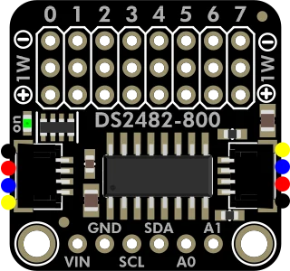 Adafruit DS2482S-800 8 Channel I2C to 1-Wire Bus Adapter illustration