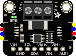 Adafruit INA228 - I2C 85V, 20-bit High or Low Side Power Monitor illustration