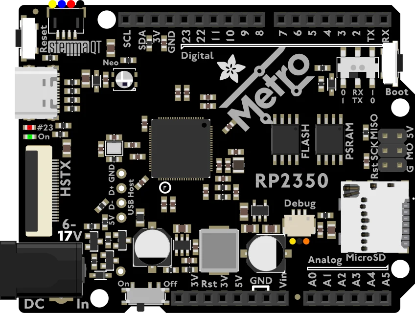 Adafruit Metro RP2350 illustration