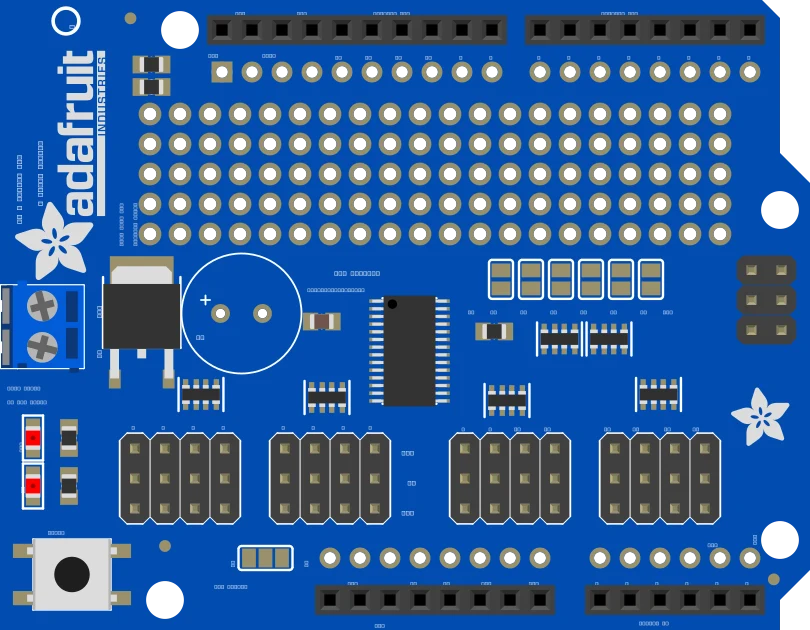 Adafruit 16-Channel 12-bit PWM/Servo Shield - I2C interface illustration