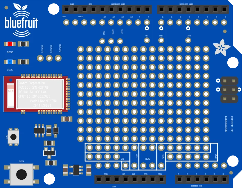 Adafruit Bluefruit LE Shield - Bluetooth® LE for Arduino illustration