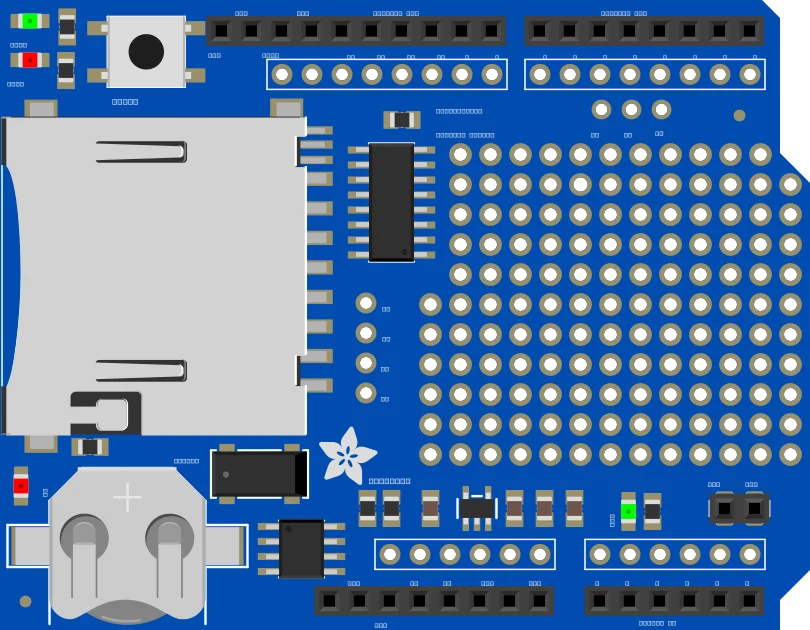 Adafruit Assembled Data Logging shield for Arduino illustration
