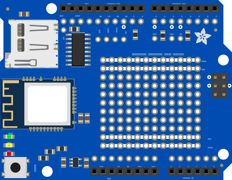 Adafruit WINC1500 WiFi Shield with PCB Antenna illustration