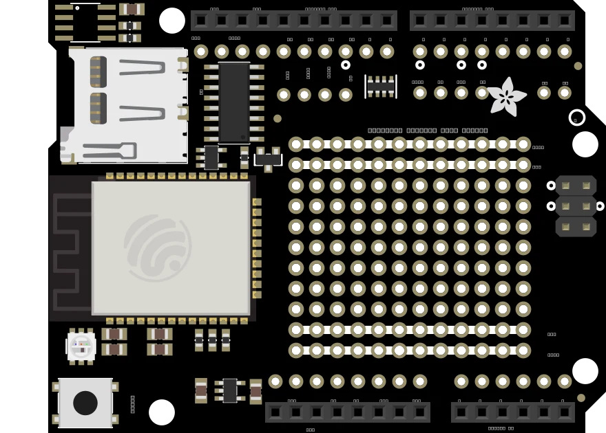Adafruit AirLift Shield - ESP32 WiFi Co-Processor illustration