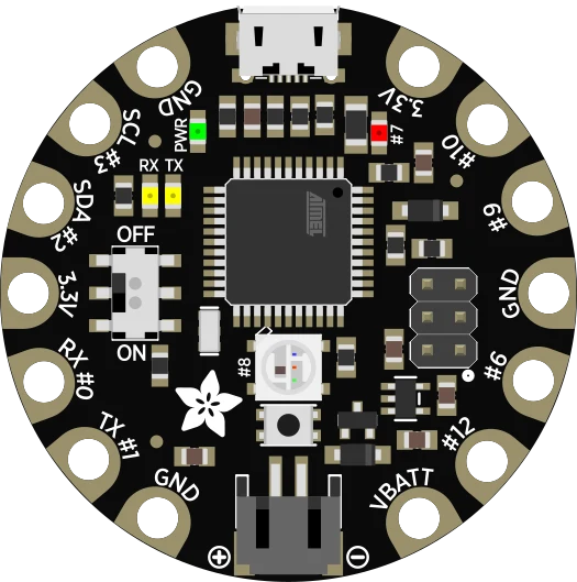 FLORA - Wearable electronic platform: Arduino-compatible illustration