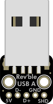 Adafruit Reversible USB Type A Plug Connector Breakout illustration