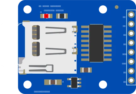 MicroSD card breakout board+ illustration