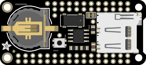 Adalogger FeatherWing - RTC + SD Add-on For All Feather Boards illustration