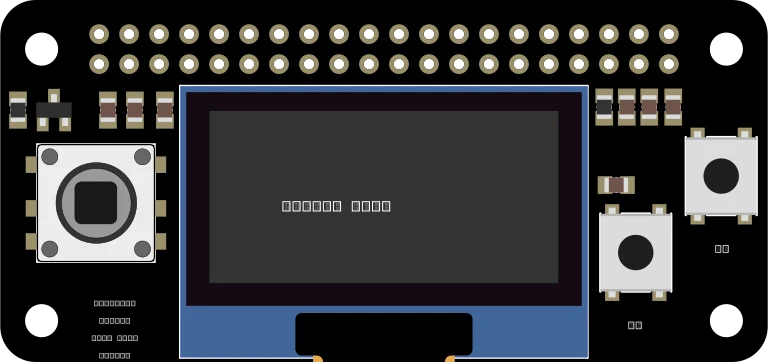 Adafruit 128x64 OLED Bonnet for Raspberry Pi illustration