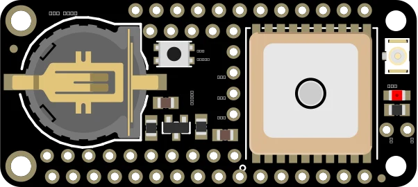 Adafruit Ultimate GPS FeatherWing illustration