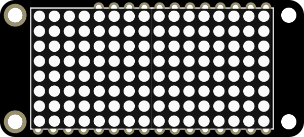 Adafruit 0.8" 8x16 LED Matrix FeatherWing Display Kit - White illustration