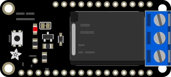 Adafruit Power Relay FeatherWing illustration