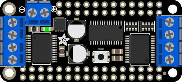 DC Motor + Stepper FeatherWing Add-on For All Feather Boards illustration