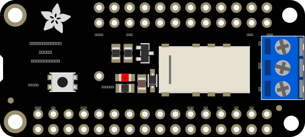 Adafruit Non-Latching Mini Relay FeatherWing illustration