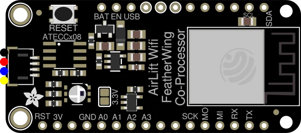 Adafruit AirLift FeatherWing – ESP32 WiFi Co-Processor illustration