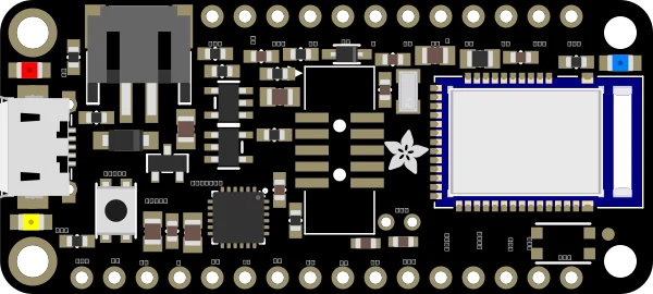 Adafruit Feather nRF52 Bluefruit LE illustration