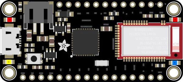Adafruit Feather 32u4 Bluefruit LE illustration