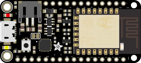 Adafruit Feather HUZZAH with ESP8266 - Loose Headers illustration