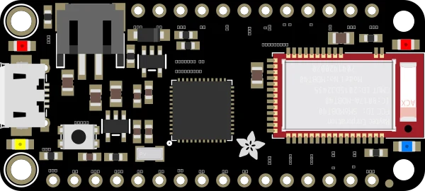 Adafruit Feather M0 Bluefruit LE illustration