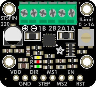 Adafruit STSPIN220 Stepper Motor Driver Breakout Board illustration