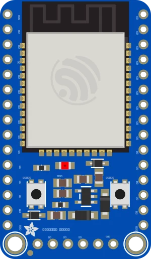 Adafruit HUZZAH32 – ESP32 Breakout Board illustration