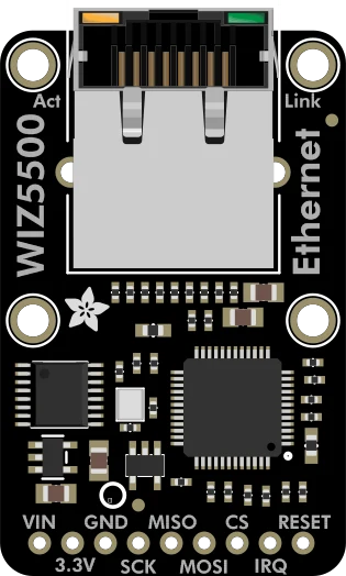 Adafruit Wiz5500 Ethernet Co-Processor Breakout Board illustration